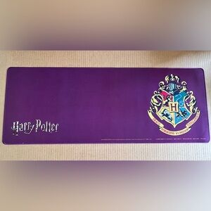 Wizarding World Harry Potter HOGWARTS CREST Large 11" x 31" Purple Desk Mat